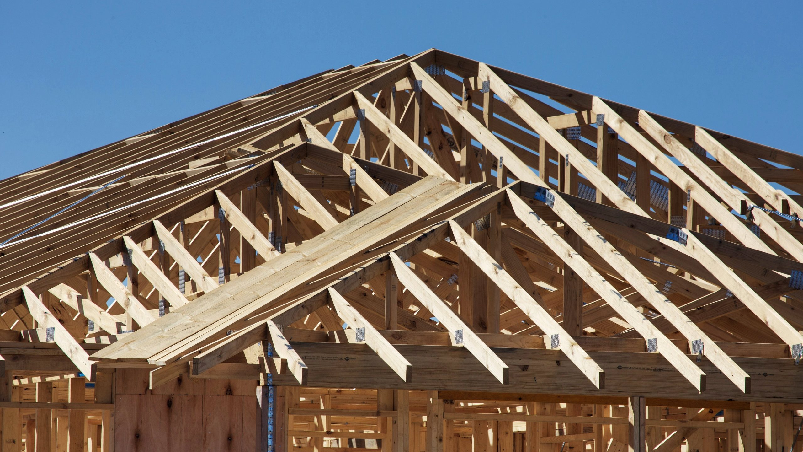 New timber framed houses going up on a development