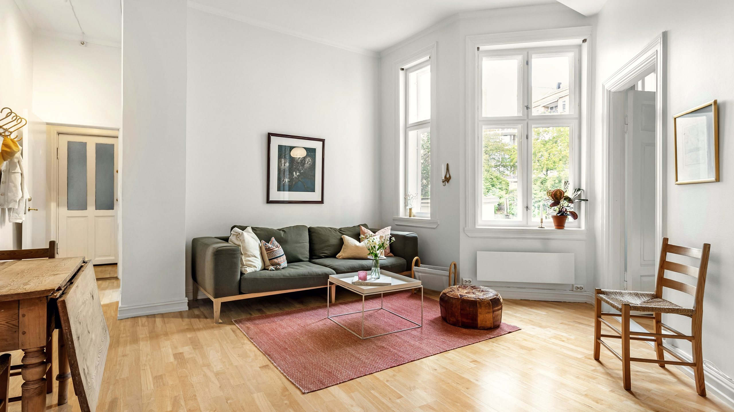 A bright period living room after conversion